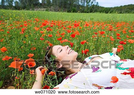 brunette, calm, chilling out View Large Photo Image Stock Image - brunette, calm, chilling out. Fotosearch