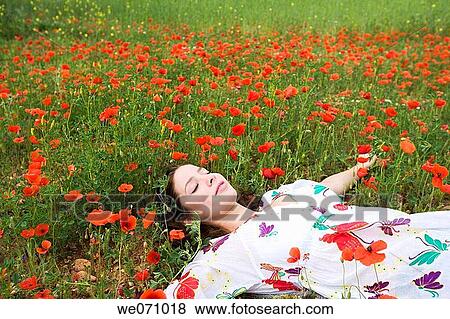 brunette, chilling out, calm, Arms open View Large Photo Image Stock Photo - brunette, chilling out, calm, Arms open. Fotosearch