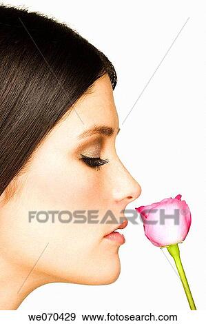 brunette, Close-up, aroma View Large Photo Image Stock Photo - brunette, Close-up, aroma. Fotosearch