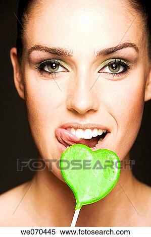 Stock Photography - brunette, Close-up, contemporary. Fotosearch