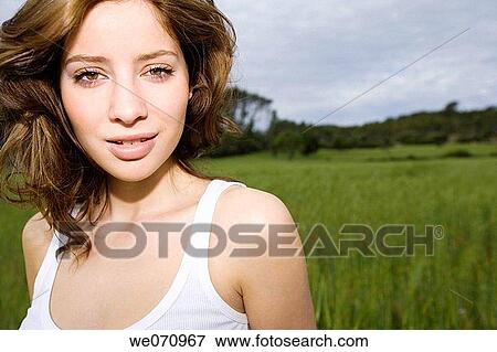 brunette, Close-up View Large Photo Image Stock Photo - brunette, Close-up. Fotosearch