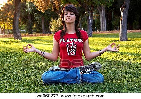 brunette, concentration, concentrate, adolescence View Large Photo Image Stock Image - brunette, concentration, concentrate, adolescence. Fotosearch