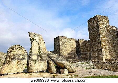 Castle (9th-12th century), Trujillo. Caceres province, Extremadura, Spain View Large Photo Image Stock Photograph - Castle (9th-12th century), Trujillo. Caceres province, Extremadura, Spain. Fotosearch