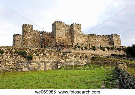 Castle (9th-12th century), Trujillo. Caceres province, Extremadura, Spain View Large Photo Image Stock Photography - Castle (9th-12th century), Trujillo. Caceres province, Extremadura, Spain. Fotosearch