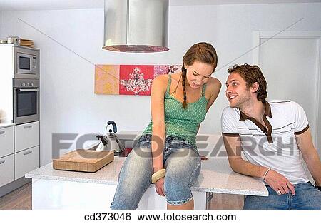 chat, contemporary, at-home View Large Photo Image Stock Photograph - chat, contemporary, at-home. Fotosearch