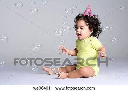 child, baby, bubble, brunette, barefoot, amusement View Large Photo Image Stock Image - child, baby, bubble, brunette, barefoot, amusement. Fotosearch