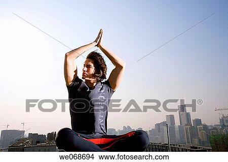 Picture - city, contemporary, Arms raised. Fotosearch