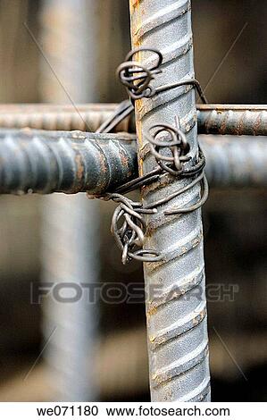 Close-up of construction steel rebar tied together View Large Photo Image Stock Image - Close-up of construction steel rebar tied together. Fotosearch