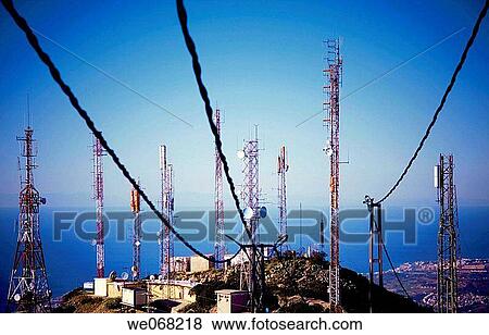 Communication masts and aerials near Mijas, Costa del Sol, Malaga province, Spain View Large Photo Image Stock Photo - Communication masts and aerials near Mijas, Costa del Sol, Malaga province, Spain. Fotosearch