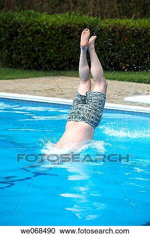 Dive in swimming pool View Large Photo Image Stock Image - Dive in swimming pool. Fotosearch