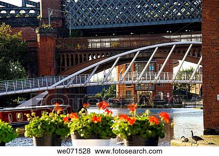 Europe, UK, England, Manchester, Castlefield canal View Large Photo Image Stock Photo - Europe, UK, England, Manchester, Castlefield canal. Fotosearch
