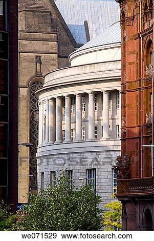 Stock Photo - Europe, UK, England, Manchester, Central Library. Fotosearch