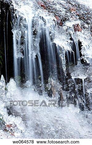 Stock Photo - Icicles in a waterfall. M÷lltal, Hohe Tauern Region, Alps, K? rnten/Carinthia, Austria, Europe. Fotosearch
