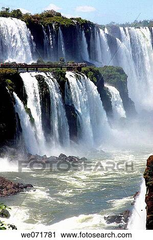 Iguazu Falls in Agentina and Brazil View Large Photo Image Stock Image - Iguazu Falls in Agentina and Brazil. Fotosearch