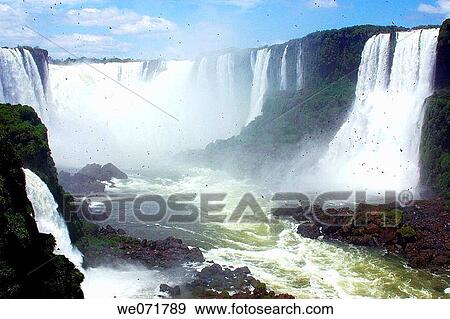 Iguazu Falls in Agentina and Brazil View Large Photo Image Stock Photo - Iguazu Falls in Agentina and Brazil. Fotosearch