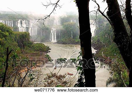Stock Photograph - Iguazu Falls in Agentina and Brazil. Fotosearch