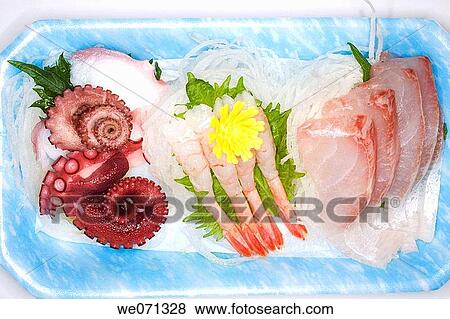 Japan. Japanese cuisine. Seafood sushi View Large Photo Image Stock Photo - Japan. Japanese cuisine. Seafood sushi. Fotosearch