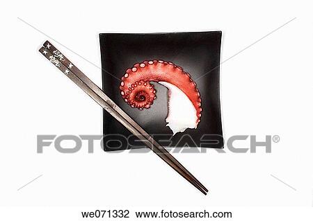 Japan. Sushi. Octopus. View Large Photo Image Stock Image - Japan. Sushi. Octopus.. Fotosearch