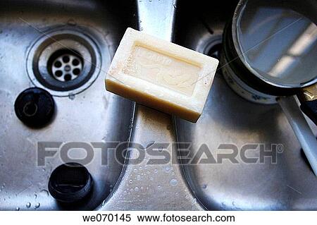 Kitchen sink and soap bar View Large Photo Image Stock Photography - Kitchen sink and soap bar. Fotosearch