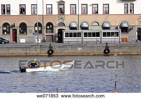 Motor-boat passing a landing-stage, H? rn÷sand, V? sternorrlands l? n, Sweden, Scandinavia, Europe View Large Photo Image Stock Image - Motor-boat passing a landing-stage, H? rn÷sand, V? sternorrlands l? n, Sweden, Scandinavia, Europe. Fotosearch