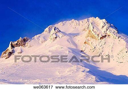 Mt. Hood Winter Sunset - Mt. Hood, Oregon, USA View Large Photo Image Stock Photo - Mt. Hood Winter Sunset - Mt. Hood, Oregon, USA. Fotosearch