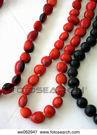 Necklaces made with seeds View Large Photo Image Stock Photo - Necklaces made with seeds. Fotosearch