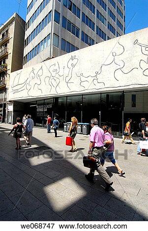 Picasso's sgraffiti on the Col. legi d? Arquitectes de Barcelona in Pla? a Nova, Barcelona. Catalonia, Spain View Large Photo Image Stock Photo - Picasso's sgraffiti on the Col. legi d? Arquitectes de Barcelona in Pla? a Nova, Barcelona. Catalonia, Spain. Fotosearch