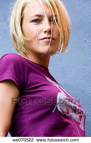 Portrait of woman in casual clothing View Large Photo Image Stock Image - Portrait of woman in casual clothing. Fotosearch