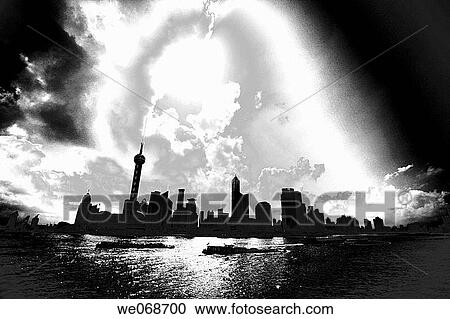 Pudong and Huagnpu river, Shanghai. China View Large Photo Image Stock Image - Pudong and Huagnpu river, Shanghai. China. Fotosearch