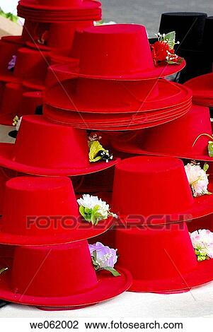 Red hats, April Fair, Barcelona. Catalonia, Spain View Large Photo Image Stock Image - Red hats, April Fair, Barcelona. Catalonia, Spain. Fotosearch