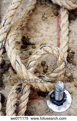 Rope with steel bolt View Large Photo Image Stock Photography - Rope with steel bolt. Fotosearch