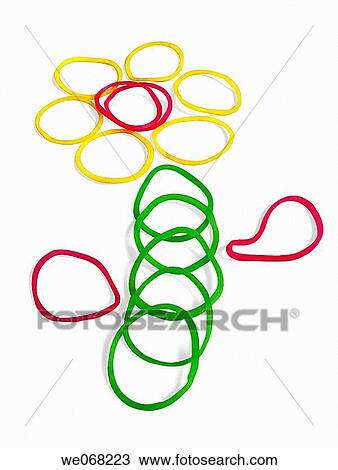 Rubber bands with different colors are arranged in floral pattern. Pune, Maharashtra, India. View Large Photo Image Stock Image - Rubber bands with different colors are arranged in floral pattern. Pune, Maharashtra, India.. Fotosearch