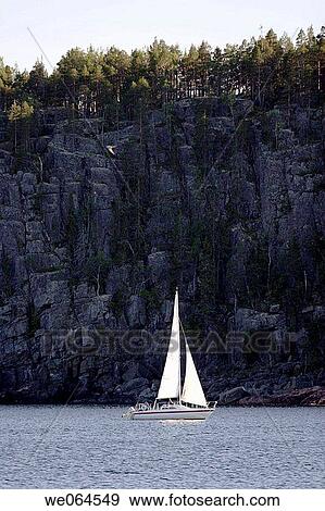 Sailing-boat, yacht. Norrf? llsviken, H÷ga Kusten, coast of Baltic Sea, V? sternorrlands l? n, Sweden, Scandinavia, Europe View Large Photo Image Stock Photo - Sailing-boat, yacht. Norrf? llsviken, H÷ga Kusten, coast of Baltic Sea, V? sternorrlands l? n, Sweden, Scandinavia, Europe. Fotosearch