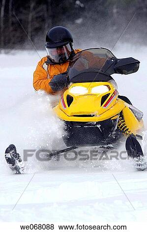 Snowmobiling View Large Photo Image Stock Photo - Snowmobiling. Fotosearch