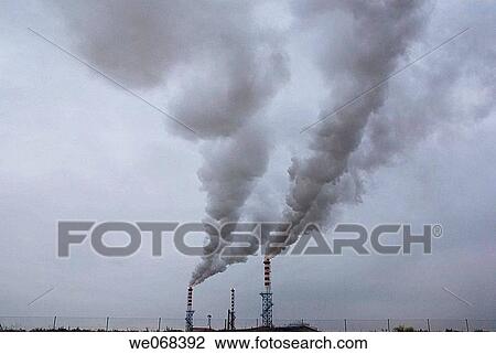 Spain, Madrid, pollution outside smoke stacks View Large Photo Image Stock Image - Spain, Madrid, pollution outside smoke stacks. Fotosearch