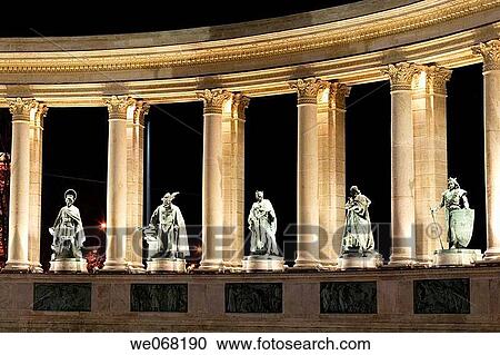 Statues in Heroes Square (Hosok Ter). Budapest. Hungary View Large Photo Image Stock Image - Statues in Heroes Square (Hosok Ter). Budapest. Hungary. Fotosearch