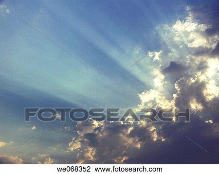 Sunrays spread in the Sky, clouds. Pune, Maharashtra, India. View Large Photo Image Stock Image - Sunrays spread in the Sky, clouds. Pune, Maharashtra, India.. Fotosearch