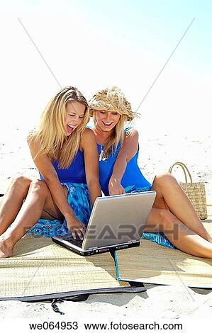 Teen age girls at the beach View Large Photo Image Stock Image - Teen age girls at the beach. Fotosearch