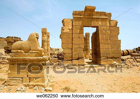 Temple of Amun lined by rams in Naga, remnants of the Meroitic civilization. Upper Nubia, River Nile state, Sudan View Large Photo Image Stock Image - Temple of Amun lined by rams in Naga, remnants of the Meroitic civilization. Upper Nubia, River Nile state, Sudan. Fotosearch