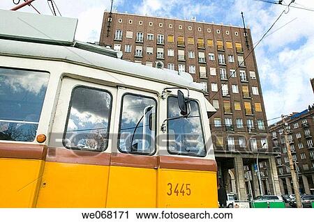 Tramway and typical architecture. Budapest. Hungary View Large Photo Image Stock Image - Tramway and typical architecture. Budapest. Hungary. Fotosearch