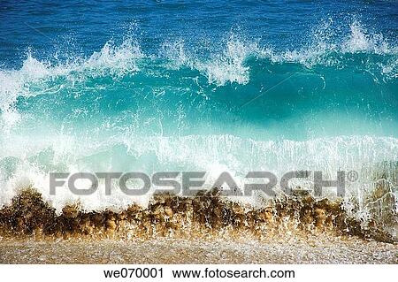 Stock Image - Waves. South Baja California, Mexico. Fotosearch