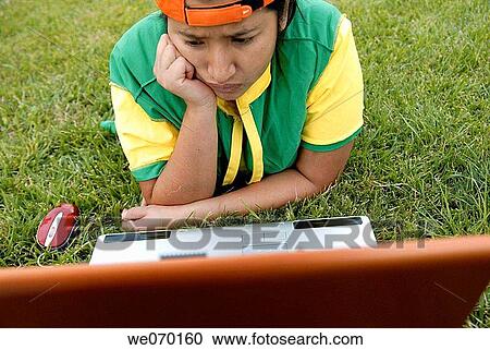 Young woman with Laptop. View Large Photo Image Stock Image - Young woman with Laptop.. Fotosearch