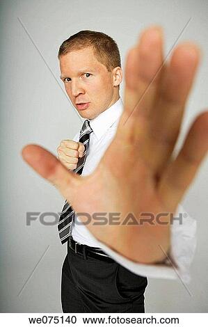 Stock Image - 30's, Anti-mobbing, aggressiveness, aggressive, 20's. Fotosearch