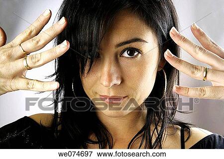 30's, Close-up, brunette, 20's View Large Photo Image Stock Photo - 30's, Close-up, brunette, 20's. Fotosearch