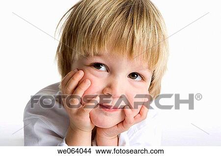 absorbed, child, boy, blond, 3-4 years View Large Photo Image Picture - absorbed, child, boy, blond, 3-4 years. Fotosearch