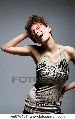 aggressiveness, brunette, aggressive View Large Photo Image Stock Photo - aggressiveness, brunette, aggressive. Fotosearch