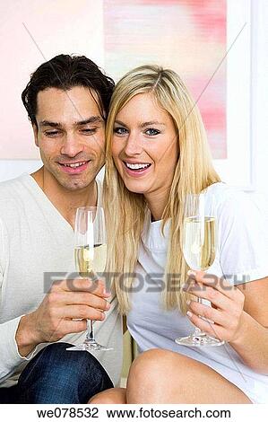 Stock Image - alcohol, at-home, Alcoholic drink, Alcoholic beverage, affection. Fotosearch