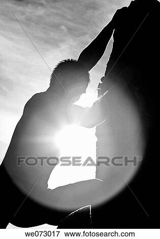 ascending, climb, black and white, backlight, activity View Large Photo Image Stock Photo - ascending, climb, black and white, backlight, activity. Fotosearch