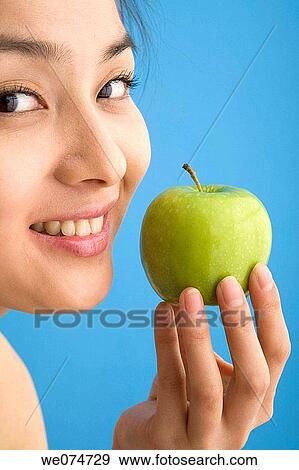 Asian, diet, Close-up, apple View Large Photo Image Stock Photo - Asian, diet, Close-up, apple. Fotosearch