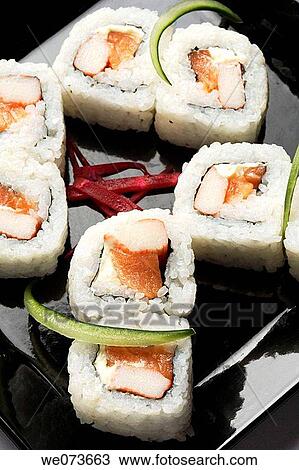 Assorted sushi rolls View Large Photo Image Stock Image - Assorted sushi rolls. Fotosearch